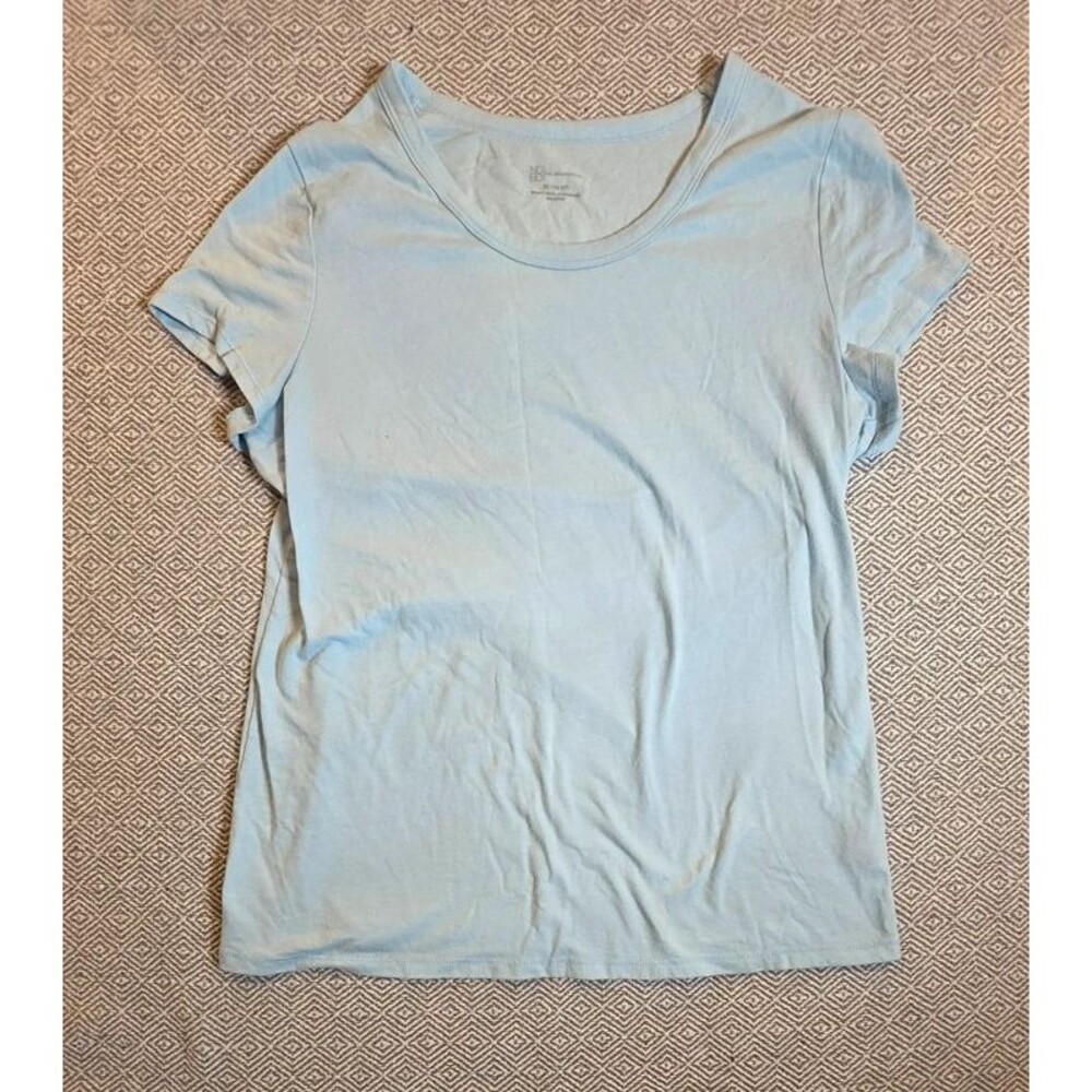 No Boundaries Girls Long Sleeve Scoop Neck T-Shirt XL 12/14 Light Blue